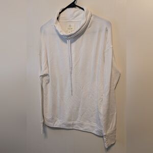 Aerie White Cowl Neck Sweatshirt Oversized